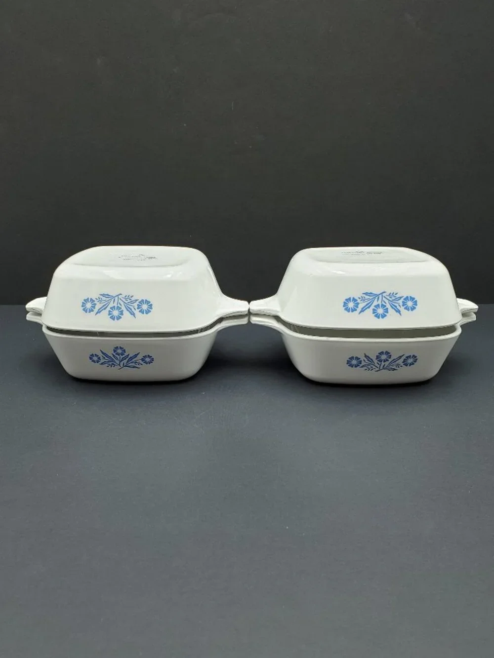 Corningware Cornflower Blue Petite Pans P-41 Small Blue Cornflower Casseroles